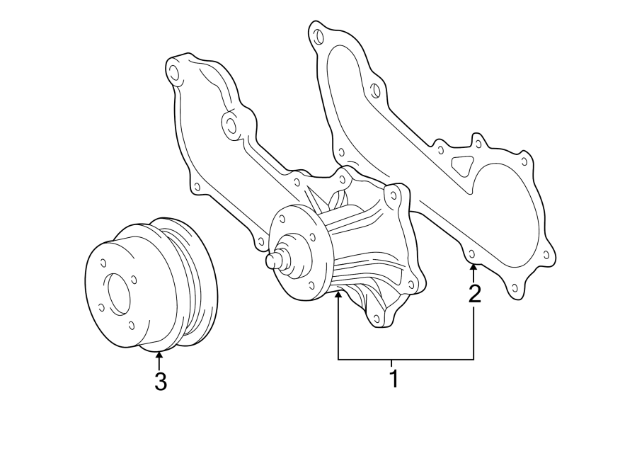 1996 Toyota Tacoma Engine Water Pump Gasket 2 4 2 7 LITER 2 7 LITER 