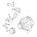 2006 Toyota Camry Slider Alternator Bracket Adjusting 3 0 3 3