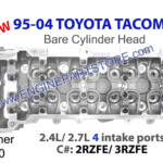 95 04 Toyota Tacoma 2 4 2 7 2RZFE 3RZFE 4 Port Cylinder Head