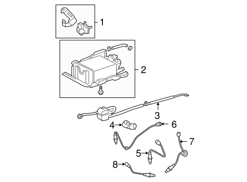 EMISSION COMPONENTS For 2007 Toyota RAV4
