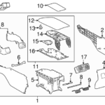 Genuine OEM Console Hinge Part 58907 06160 Fits 2018 2020 Toyota Camry