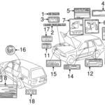 LABELS For 1998 Toyota 4Runner